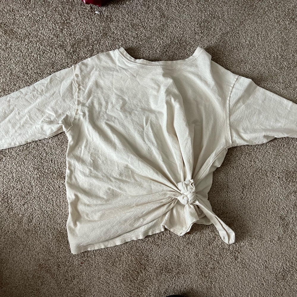 Women’s FP beach linen like cream top size xs